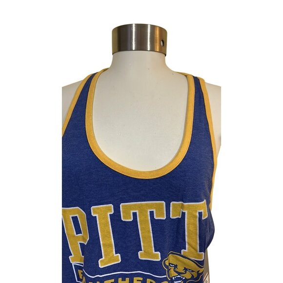 Pitt Panthers Lovemore Racerback Tank Blue NCAA Shirt Women's M New Colosseum - Picture 3 of 7